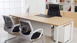 Executive MD Desk with Side Runner Credenza