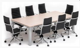Large Modular Conference Table with Integrated Cable Raceway