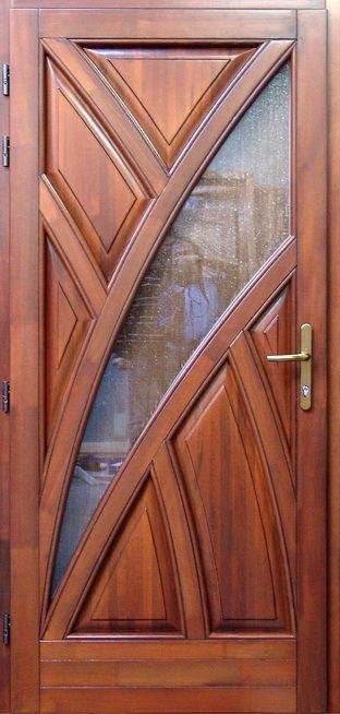 Luxury Natural Veneer Door with Brass Inlays