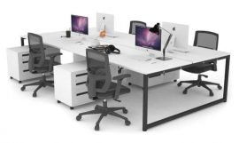 Modular Linear Workstation Cluster with Privacy Divider
